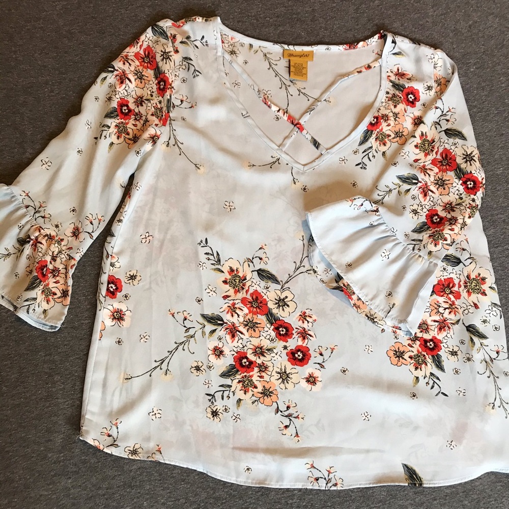 Floral Wrangler chiffon top